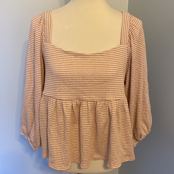 By Together Collection crop top with bell sleeves. - Picture 2 of 6